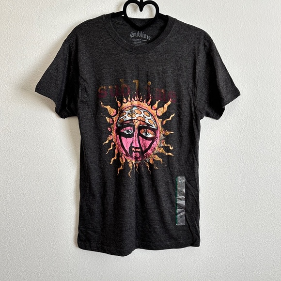 Sublime Charcoal Gray Sun Band Graphic Tee Size M - Picture 7 of 7